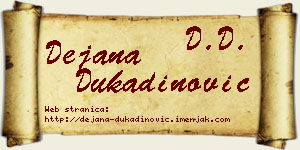 Dejana Dukadinović vizit kartica